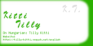 kitti tilly business card